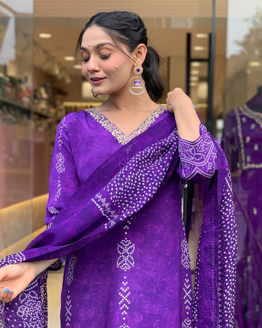Purple Magic Traditional Kurta Set