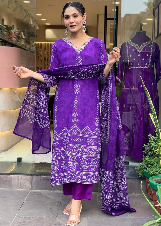 Purple Magic Traditional Kurta Set