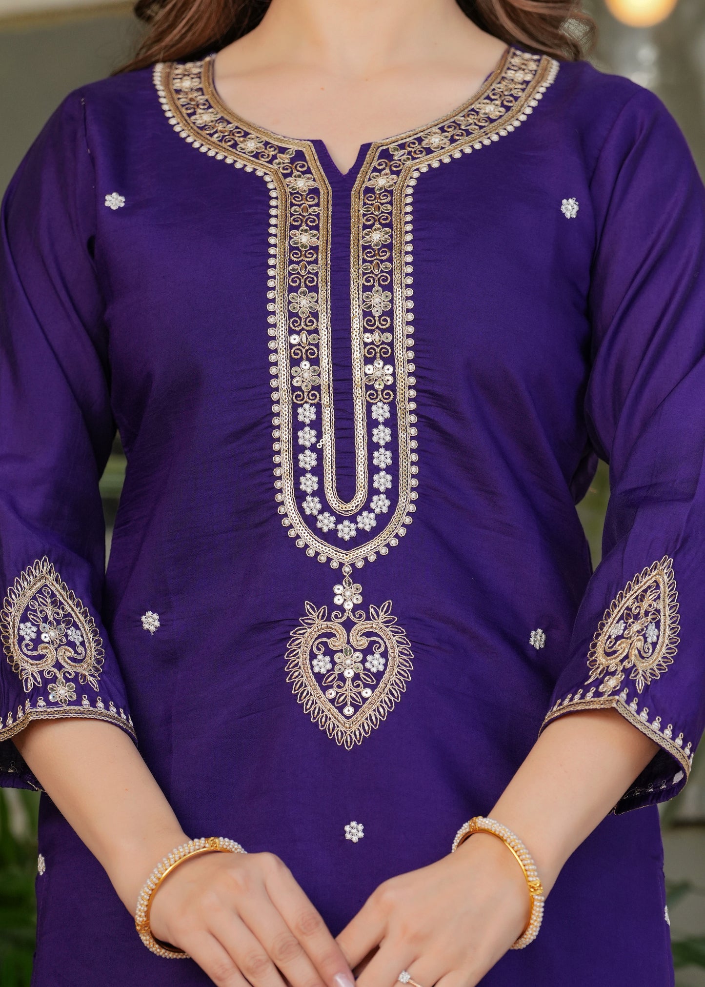 Purple Sunset Beautiful Kurta Set