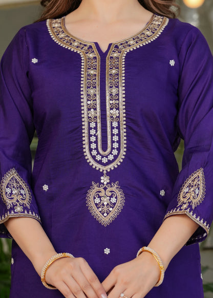 Purple Sunset Beautiful Kurta Set