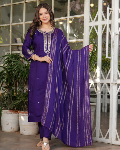 Purple Sunset Beautiful Kurta Set