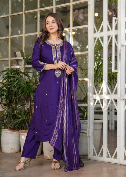 Purple Sunset Beautiful Kurta Set