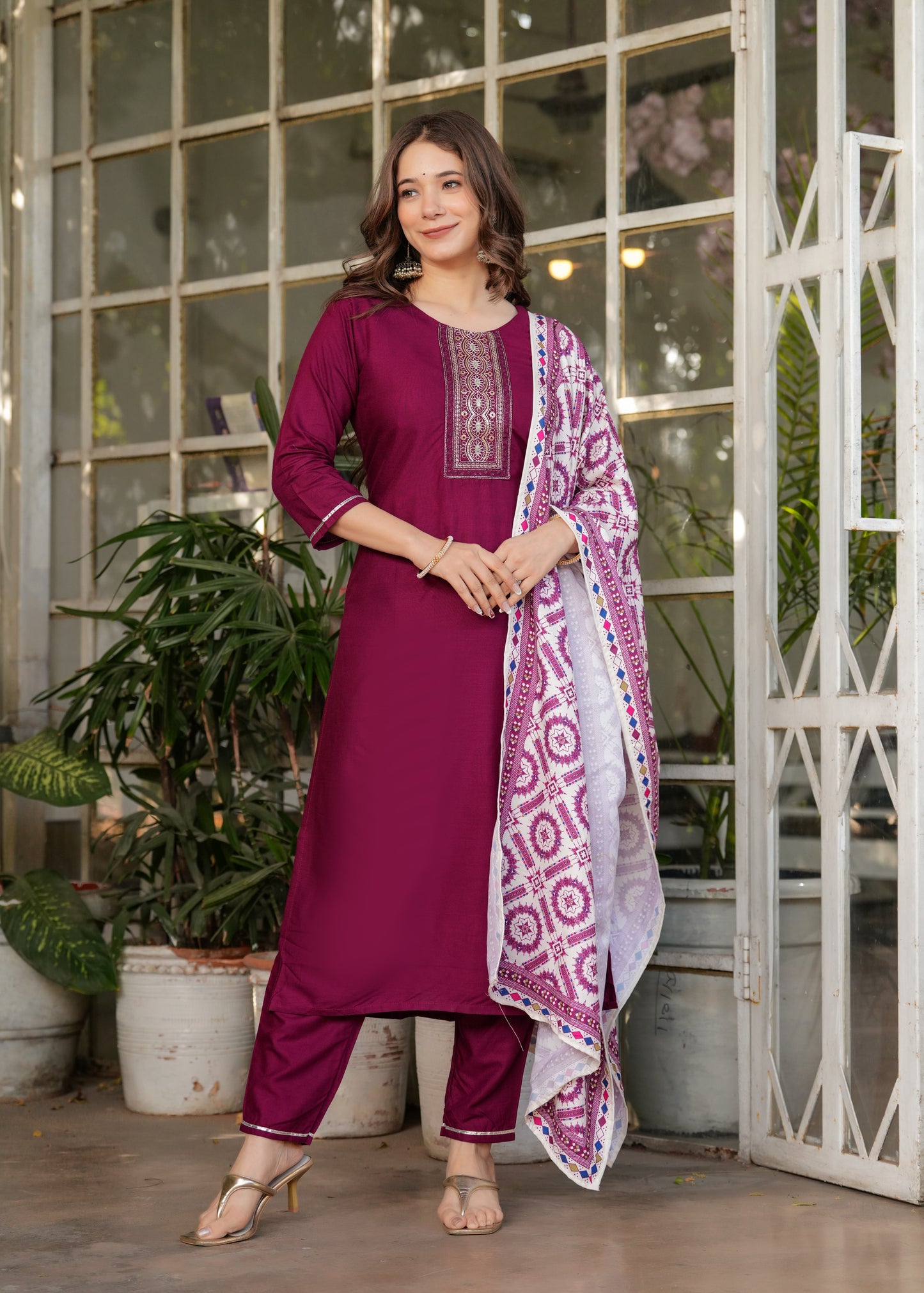 Rustic Red Chic Kurta Set