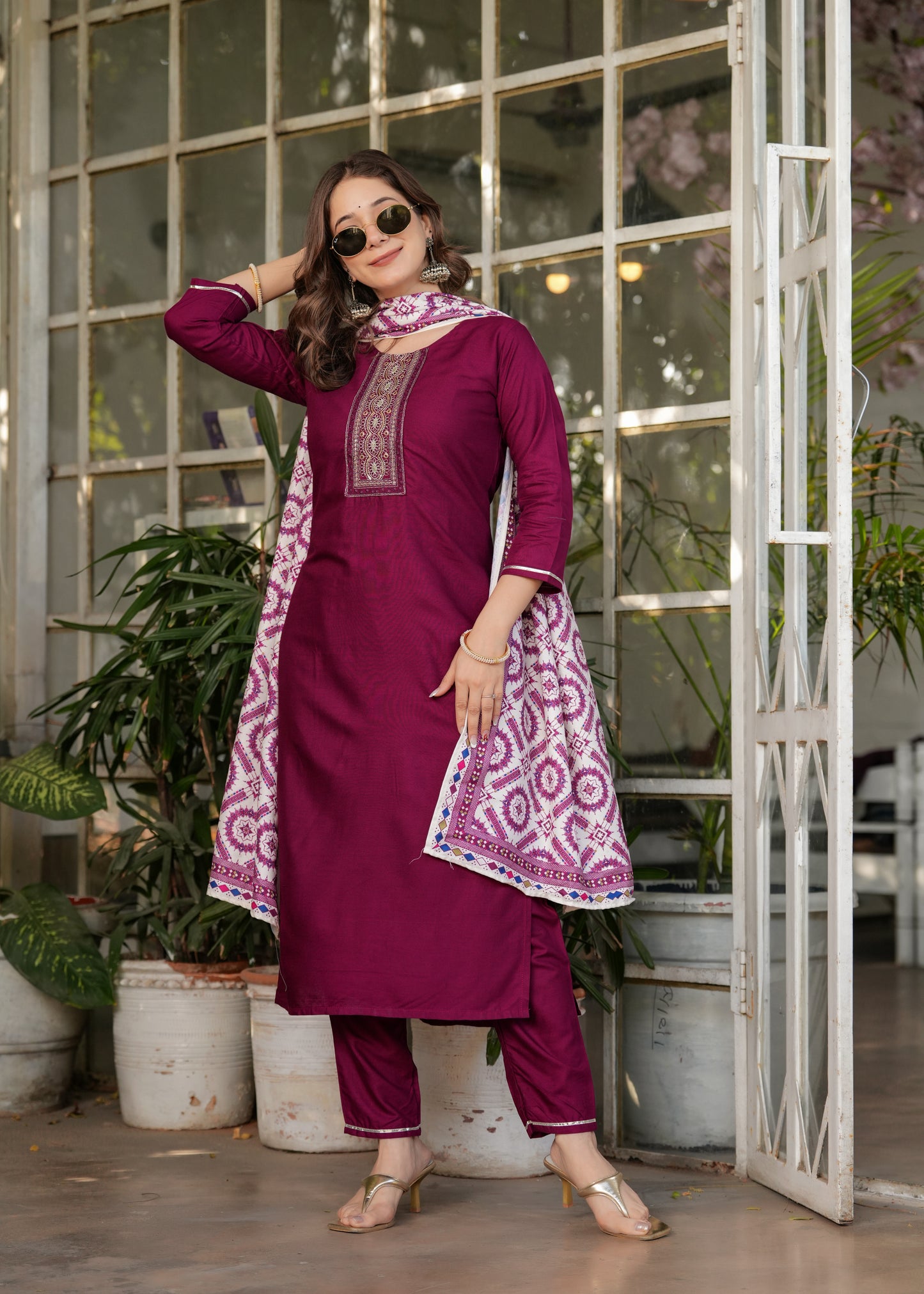 Rustic Red Chic Kurta Set