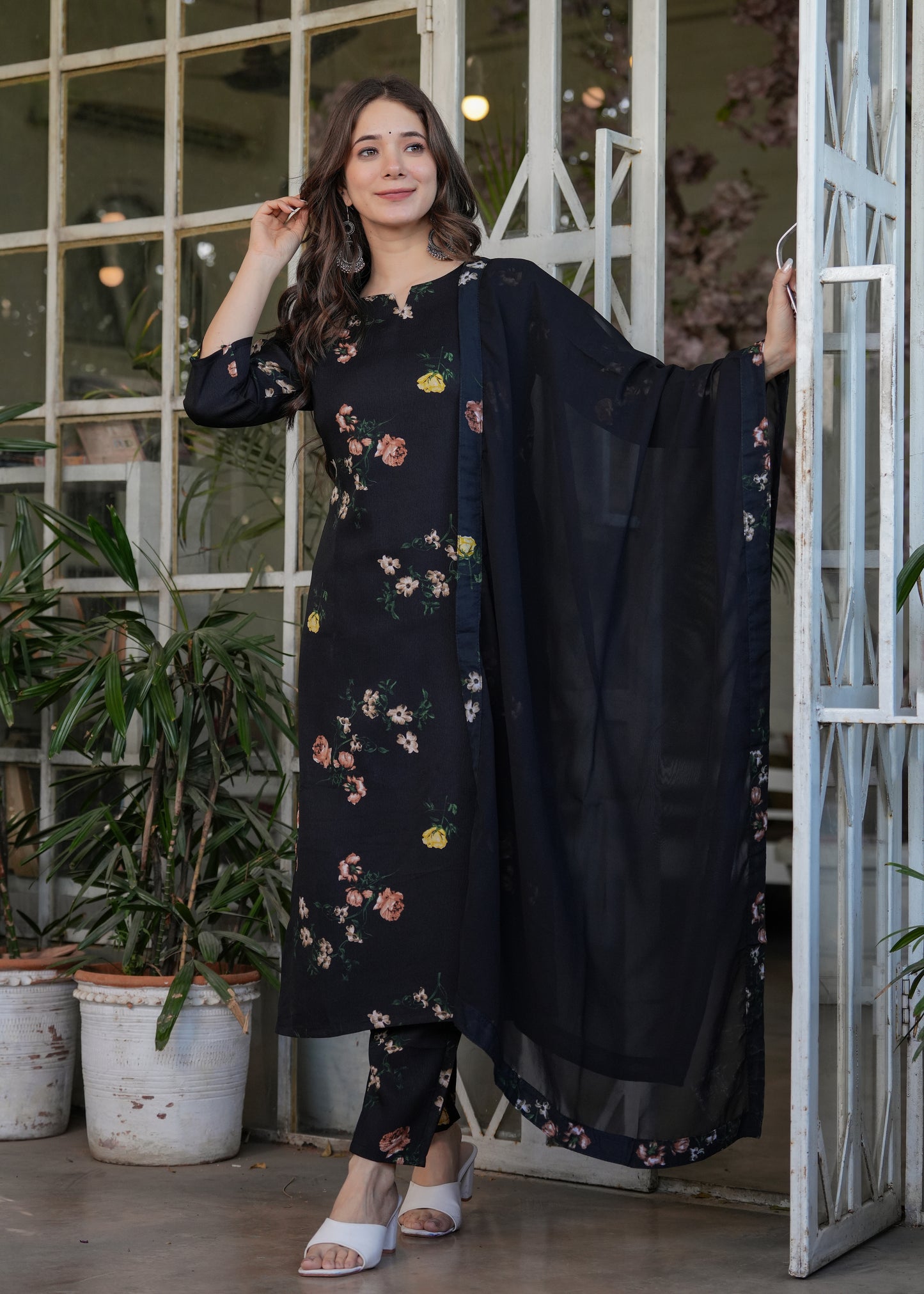 Bold Black Luxe Kurta Set