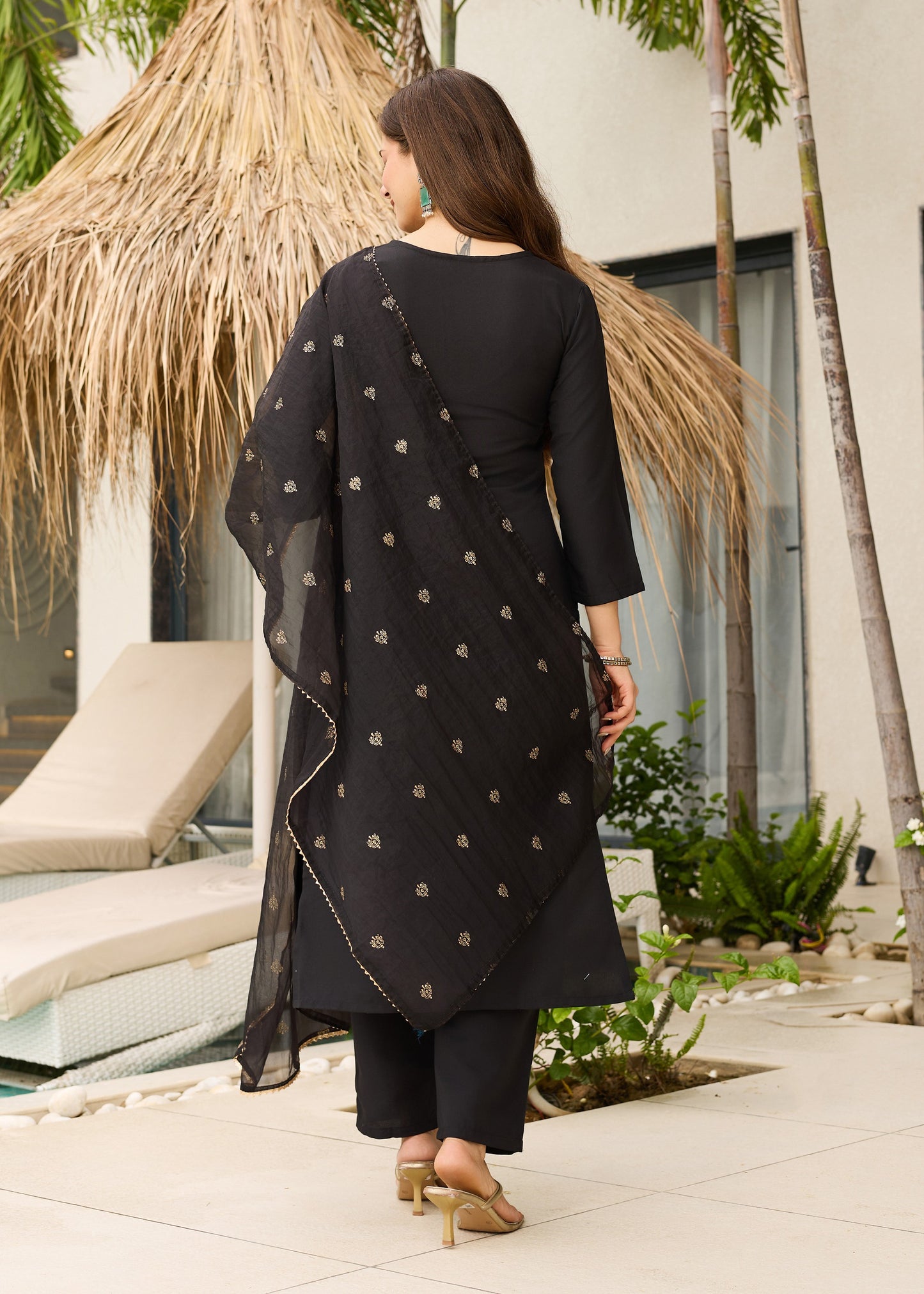 Classic Black Embroidered Kurta Set