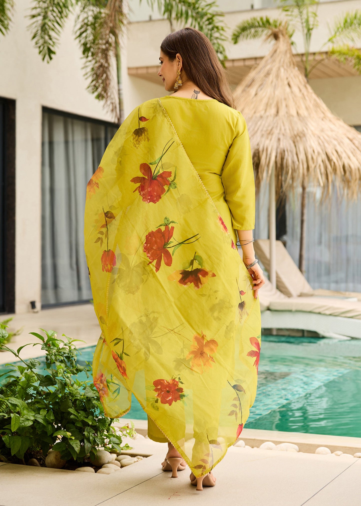 Liril Green Embroidered Kurta Set