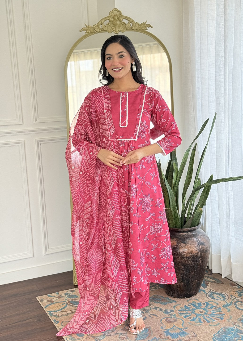 Rani Pink Designer Kurta Set