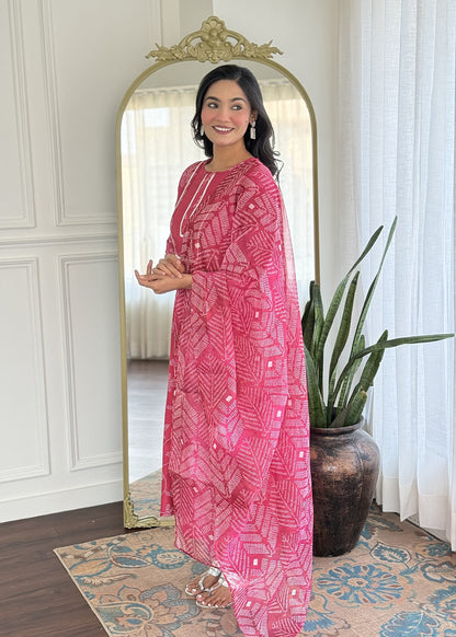 Rani Pink Designer Kurta Set