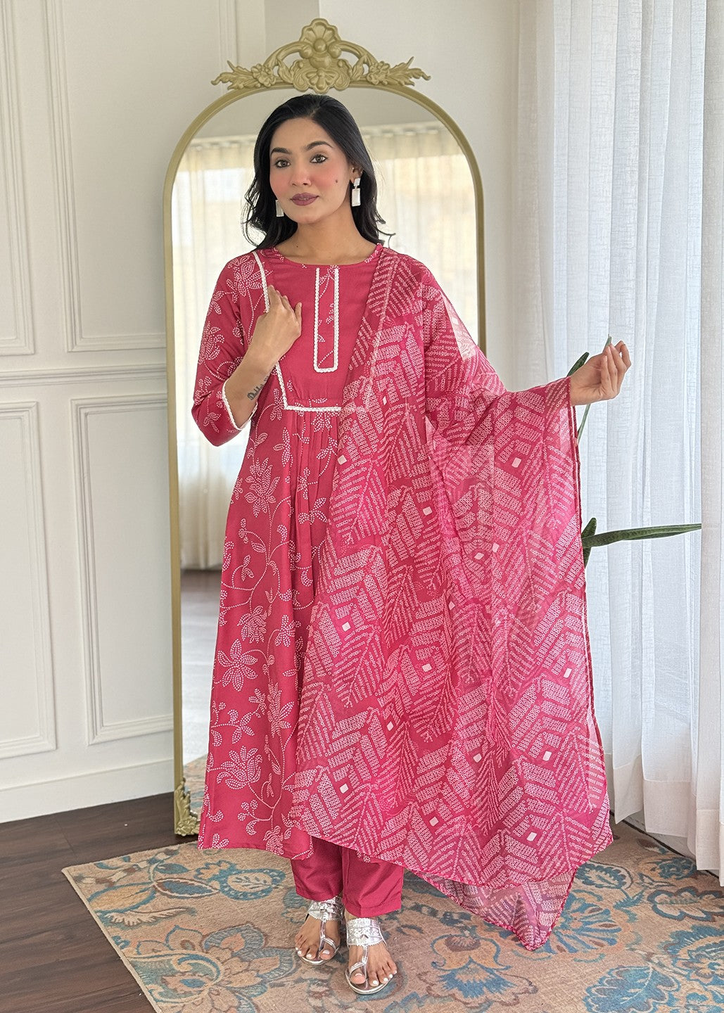 Rani Pink Designer Kurta Set