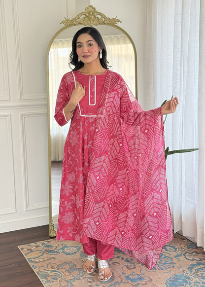 Rani Pink Designer Kurta Set