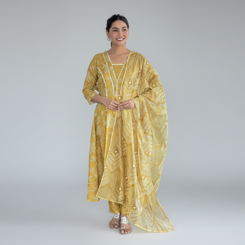 Sunshine Yellow Designer Kurta Set
