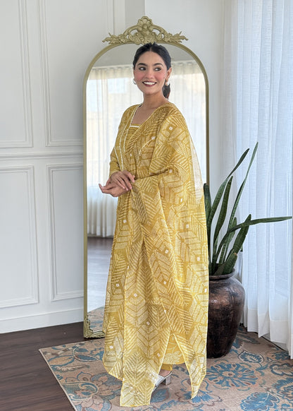 Sunshine Yellow Designer Kurta Set
