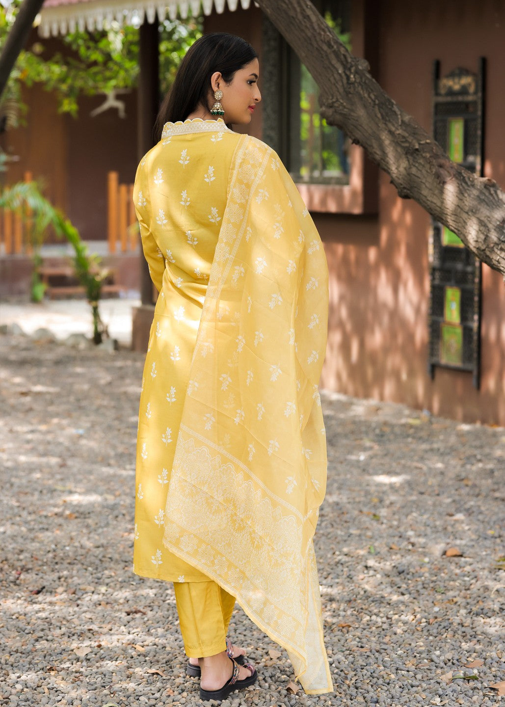 Sunshine Yellow Printed Kurta Set