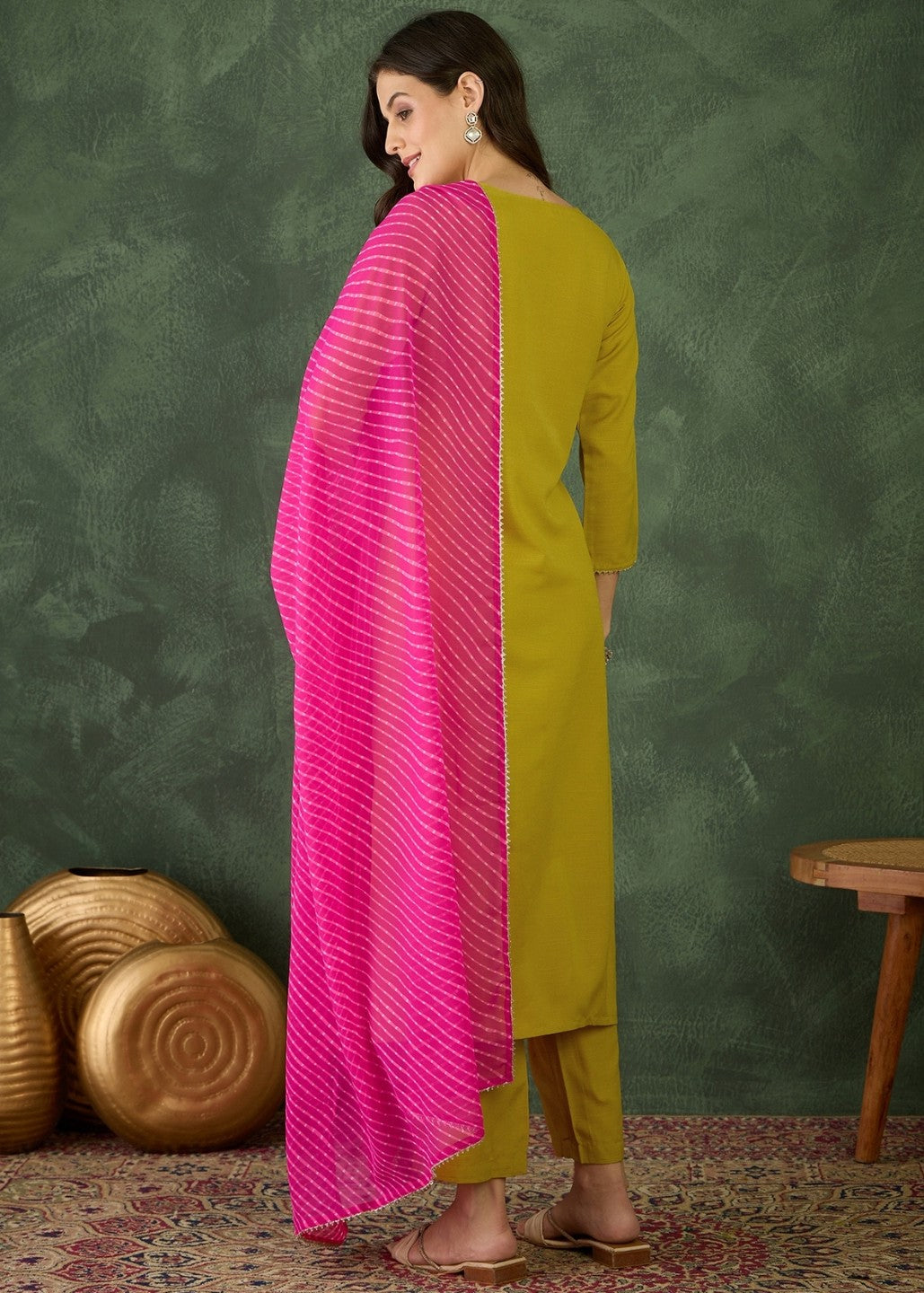 Liril Green Embroidered Kurta Set
