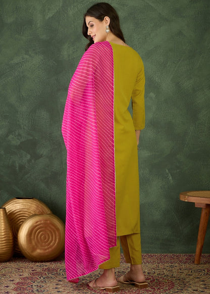Liril Green Embroidered Kurta Set