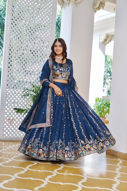 Chehar Royal Neelam Festive Lehenga Choli