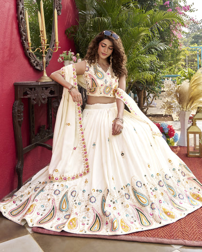 Garden of Dreams Off-White Lehenga Set