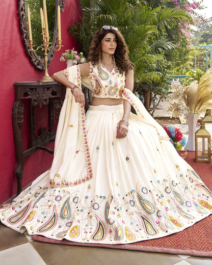 Garden of Dreams Off-White Lehenga Set