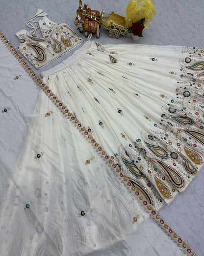 Garden of Dreams Off-White Lehenga Set