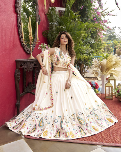 Garden of Dreams Off-White Lehenga Set