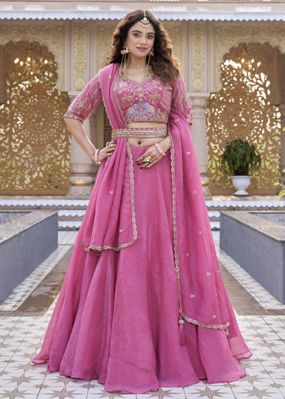 Blushing Pink Bridal Lehenga Set
