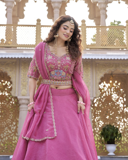 Blushing Pink Bridal Lehenga Set