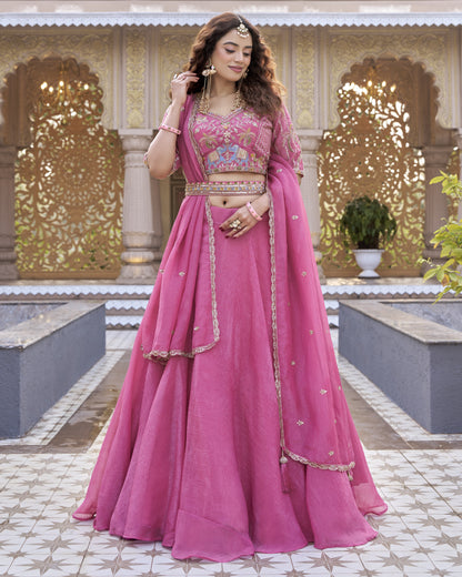 Blushing Pink Bridal Lehenga Set