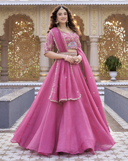 Blushing Pink Bridal Lehenga Set