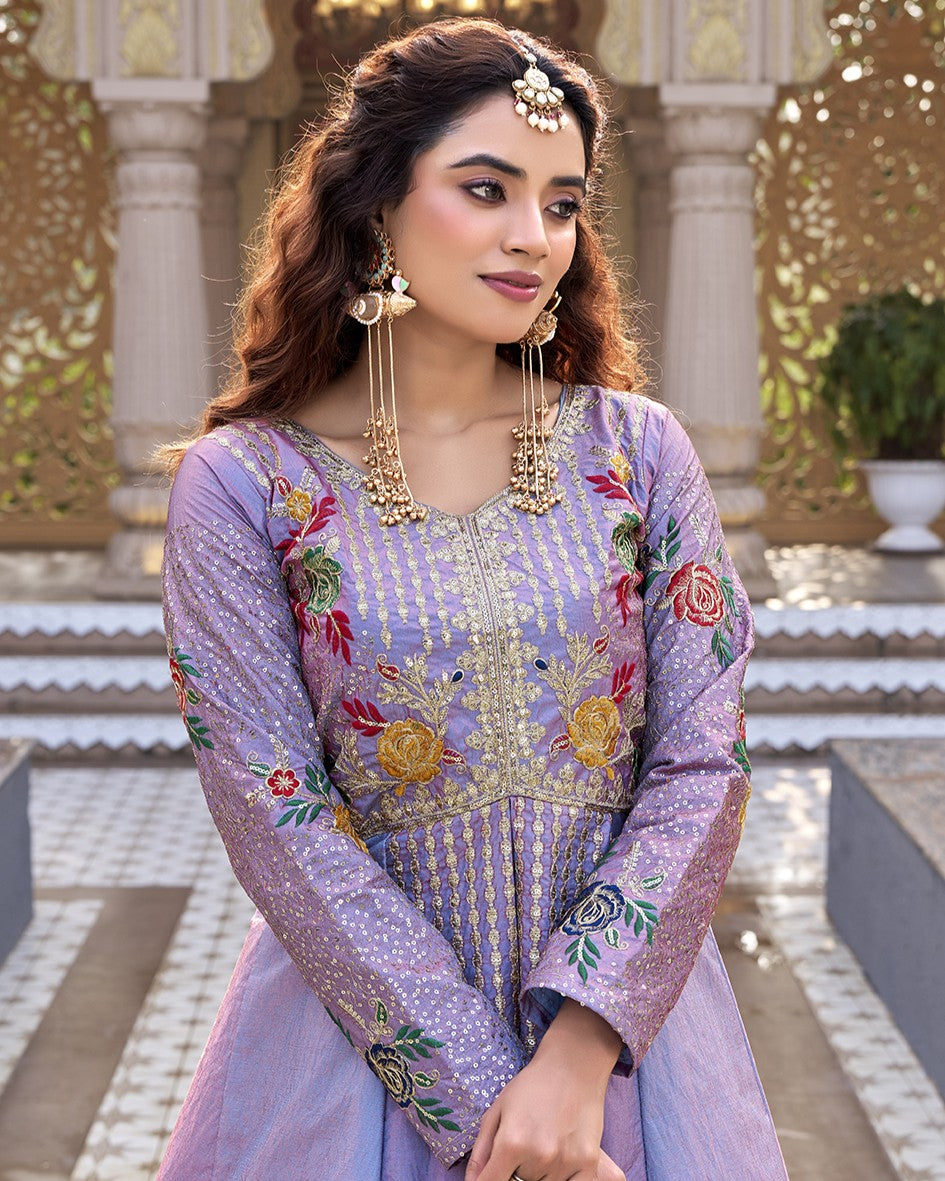 Lavender Dreams Embroidered Lehenga Set