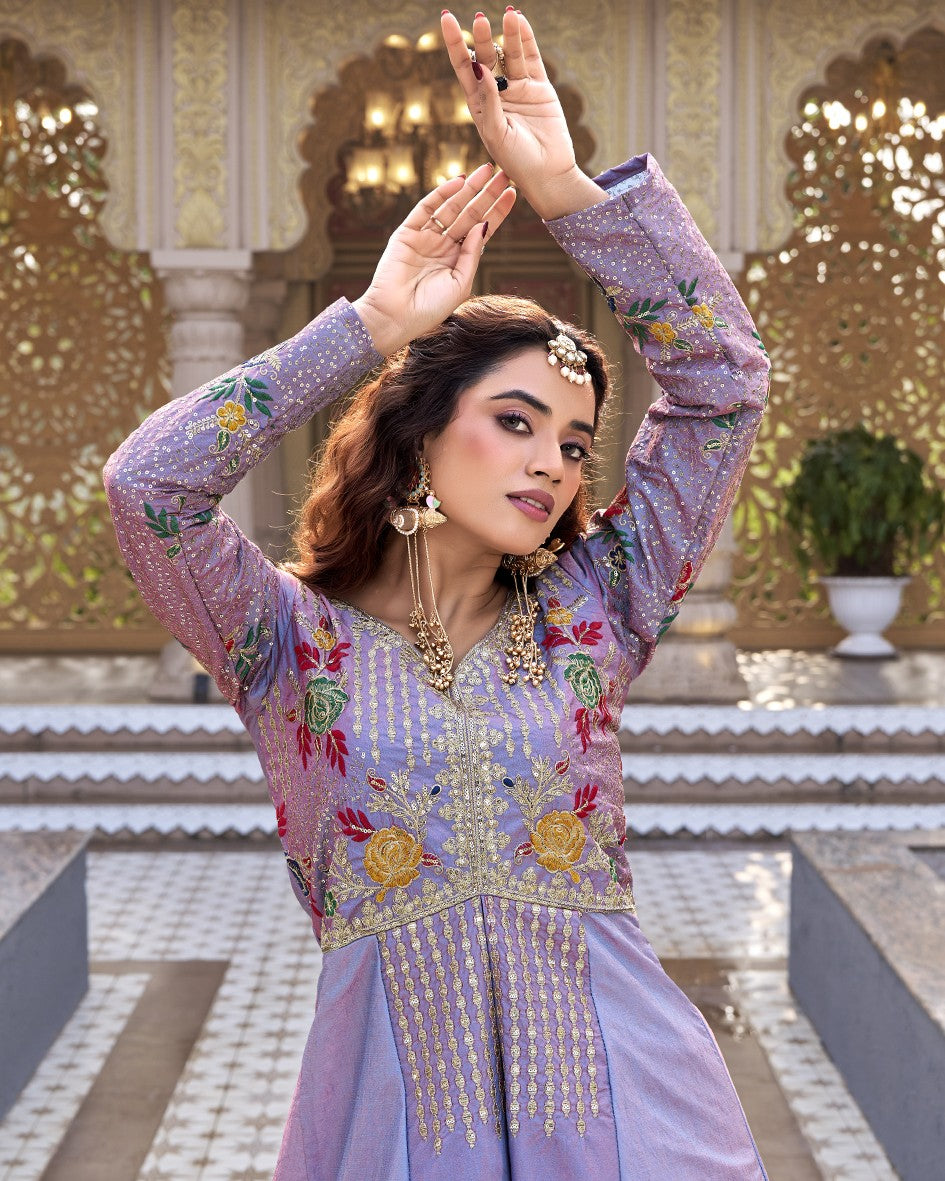 Lavender Dreams Embroidered Lehenga Set