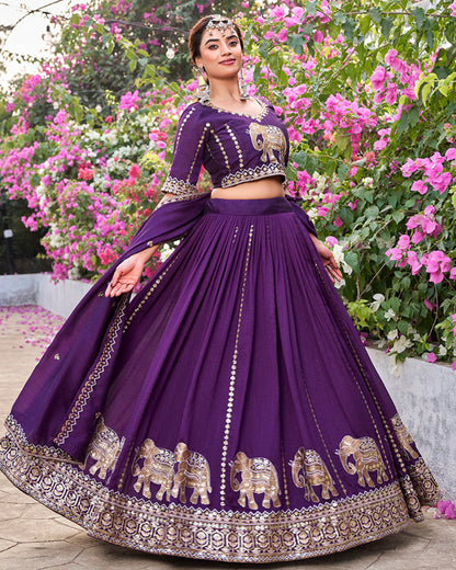 Royal Purple Majesty Lehenga Set