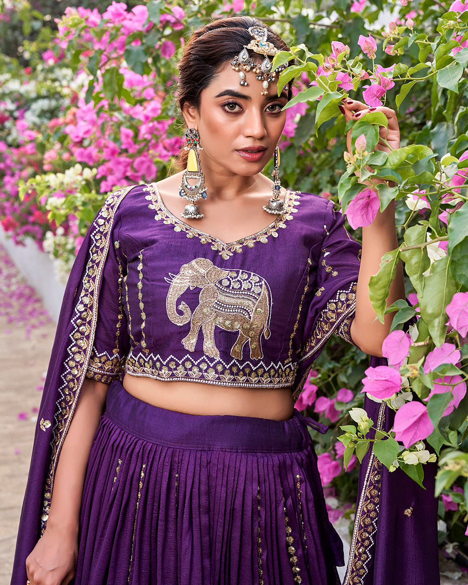 Royal Purple Majesty Lehenga Set