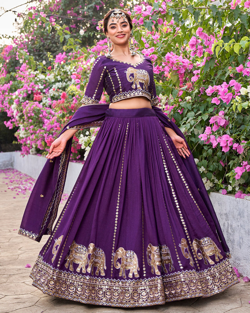 Royal Purple Majesty Lehenga Set