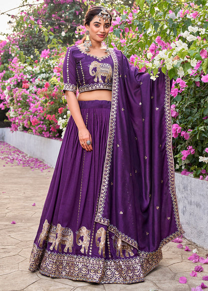 Royal Purple Majesty Lehenga Set