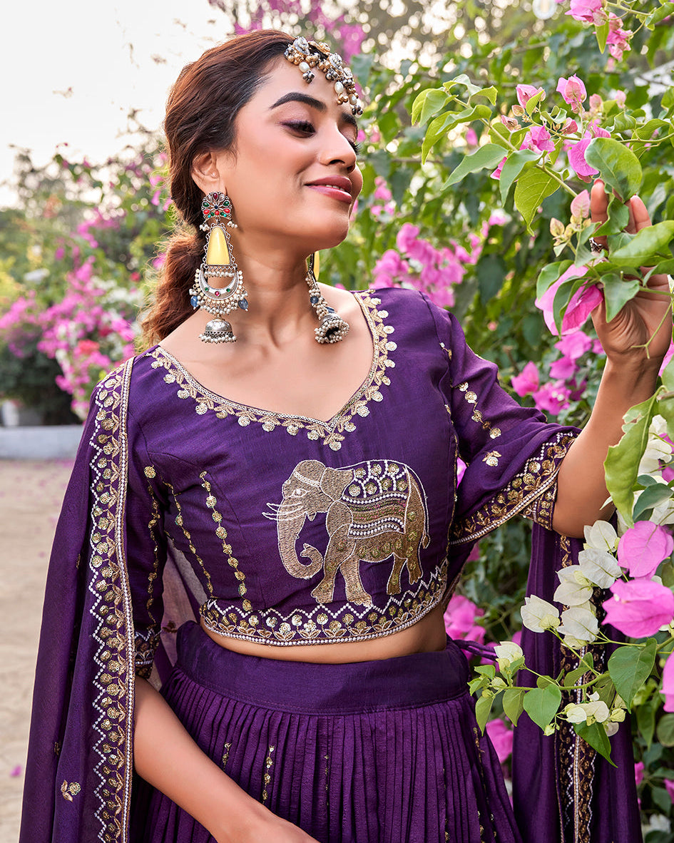 Royal Purple Majesty Lehenga Set