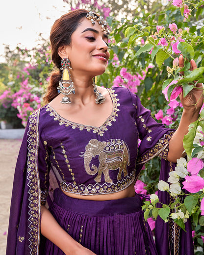 Royal Purple Majesty Lehenga Set