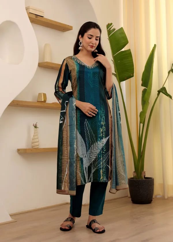 Aaliya Dark Cyan Elegant Dress
