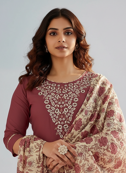 Monika Brown Luxe Fall Dress