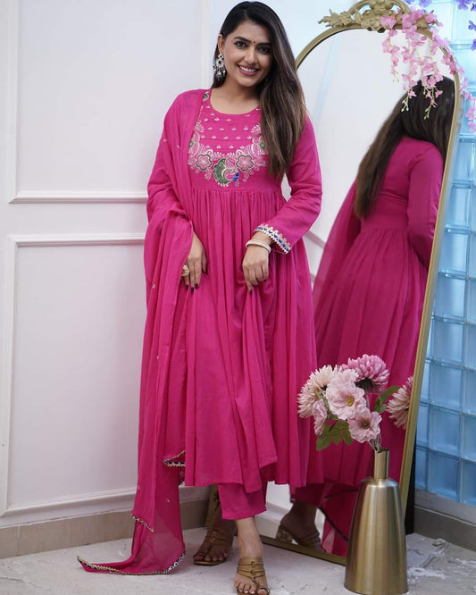 Morlo Pink Feminine Party Dress