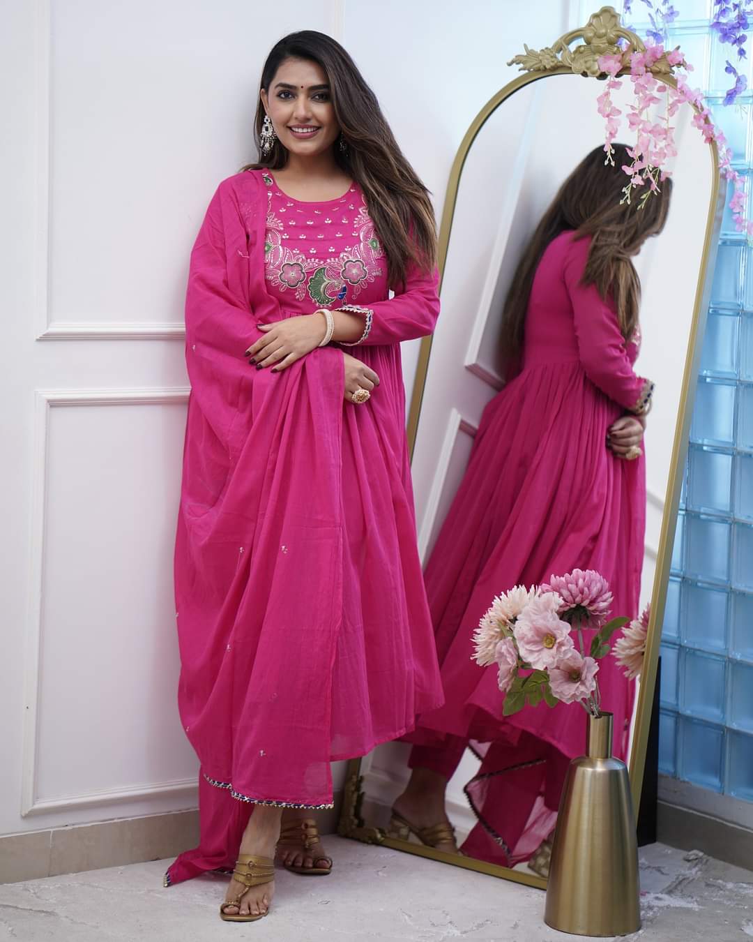 Morlo Pink Feminine Party Dress