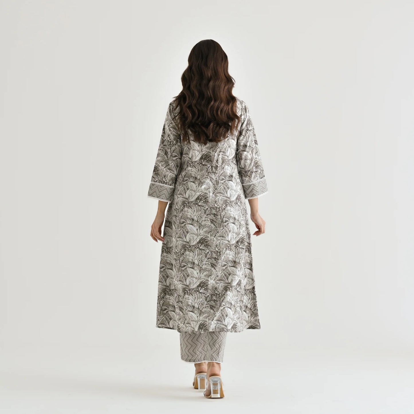 Moti Gray Sophisticated Evening Dress