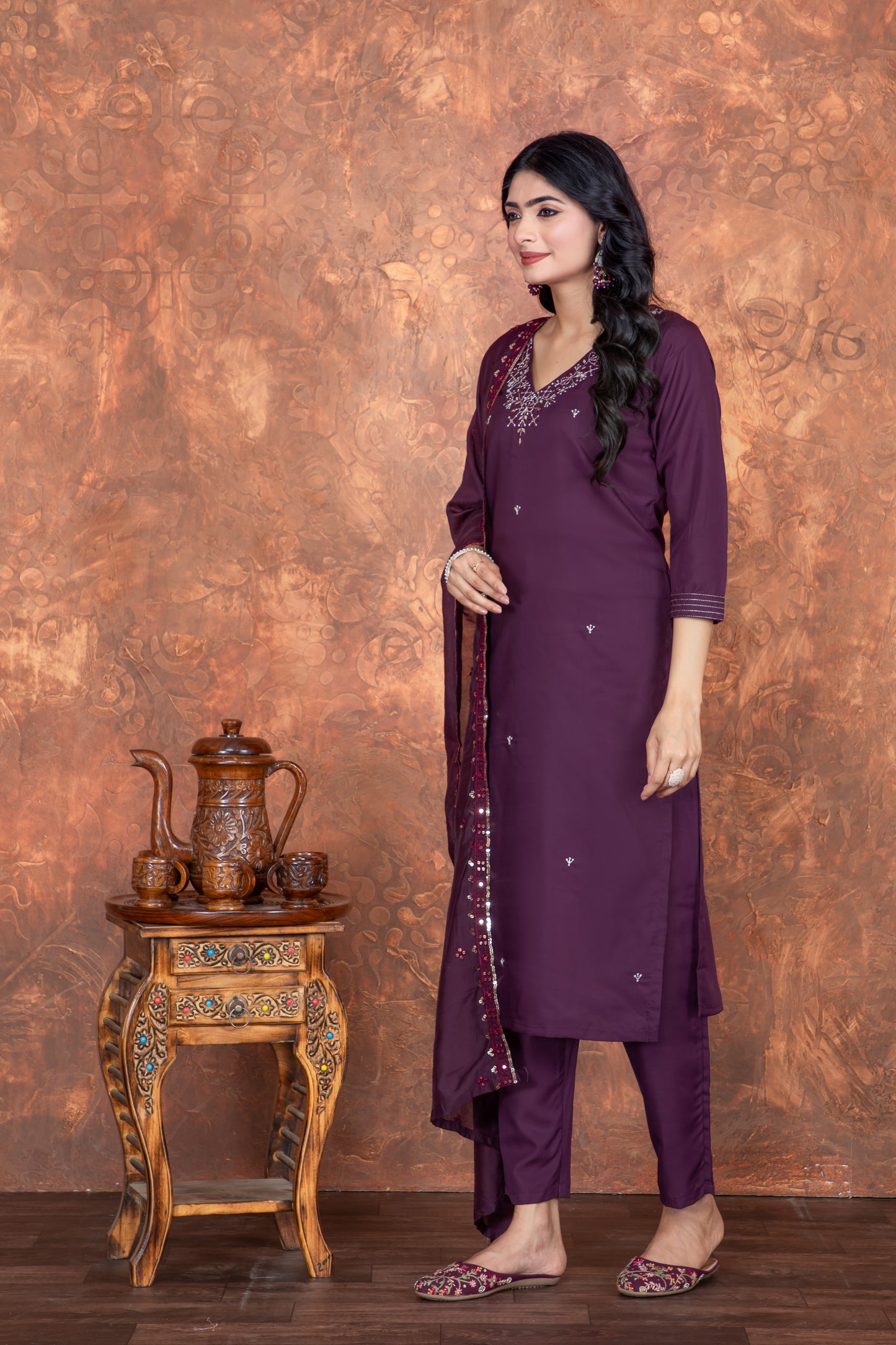 Sameera Wine Rich Evening Dress