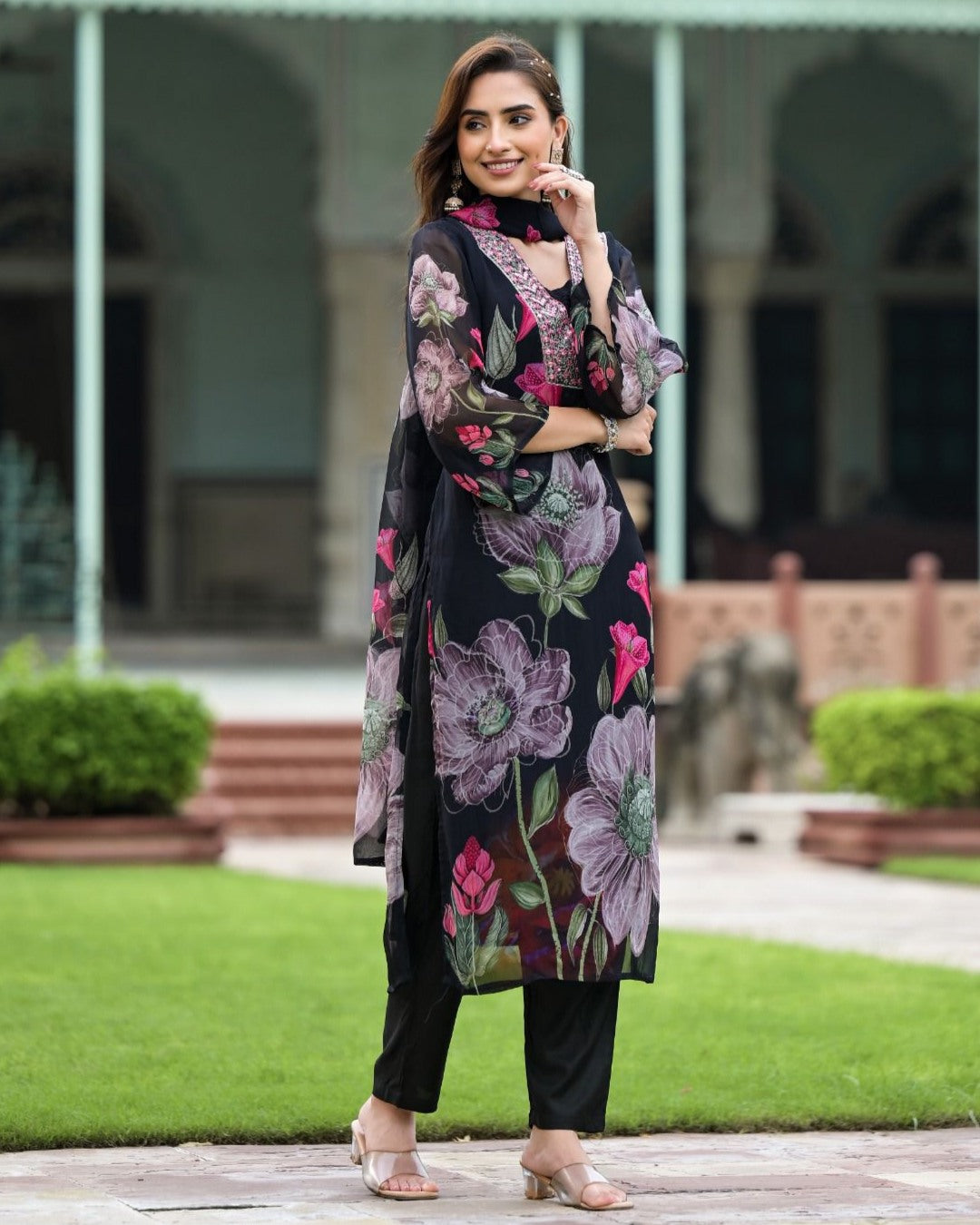 Sonika Black Sophisticated Formal Dress
