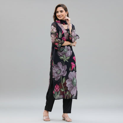 Sonika Black Sophisticated Formal Dress