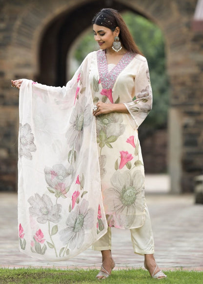 Sonika White Elegant Summer Dress