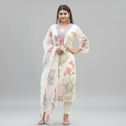 Sonika White Elegant Summer Dress