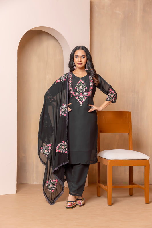 Shuchi Black Sleek Little Black Dress