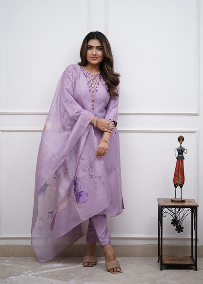 Vibhuti Lavender Soft Pastel Dress