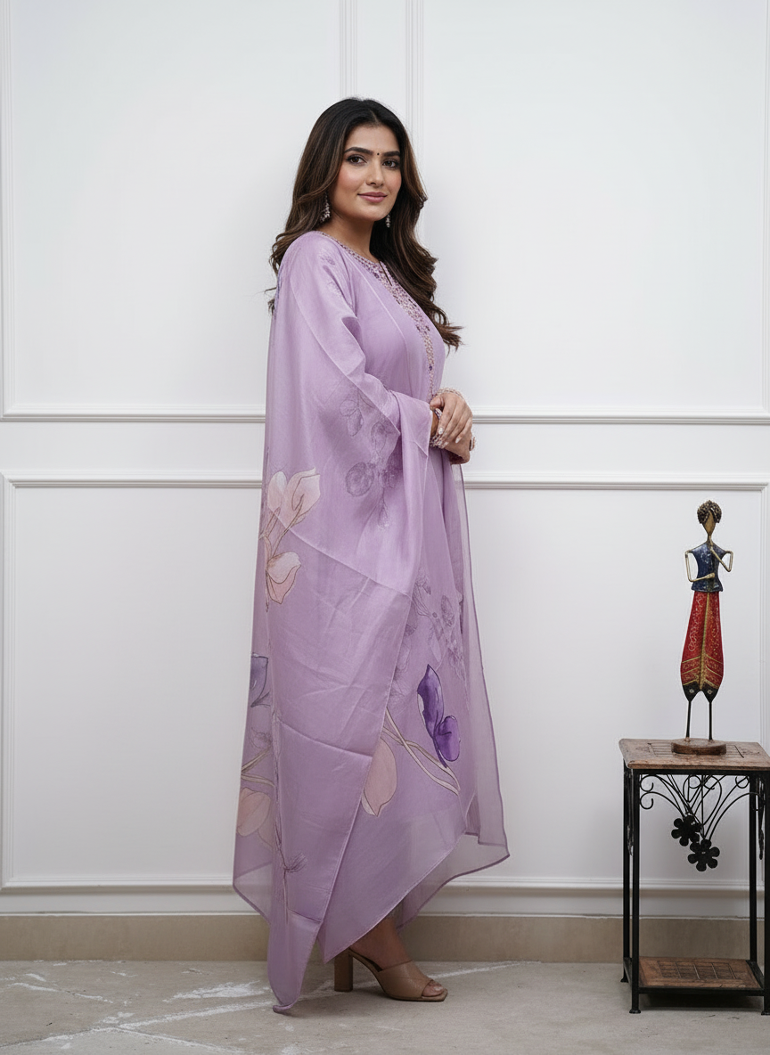 Vibhuti Lavender Soft Pastel Dress